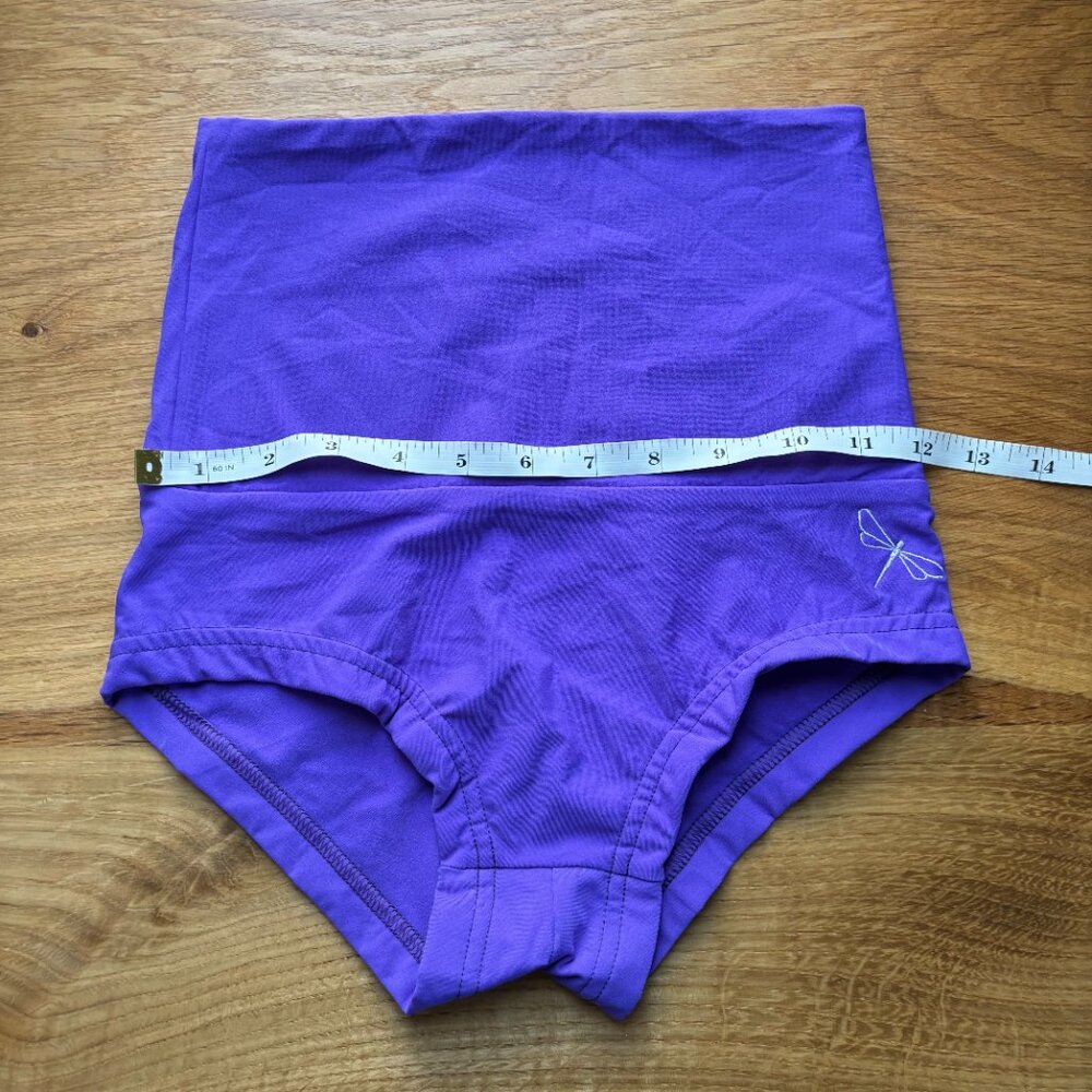 Purple High-Waist Athletic Shorts